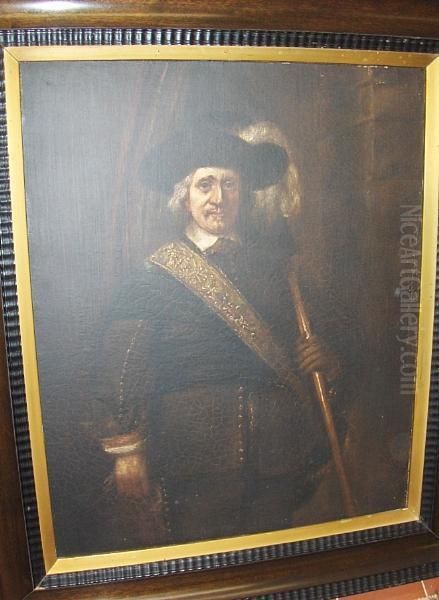 Portrait Of A Gentleman Oil Painting by Rembrandt Van Rijn