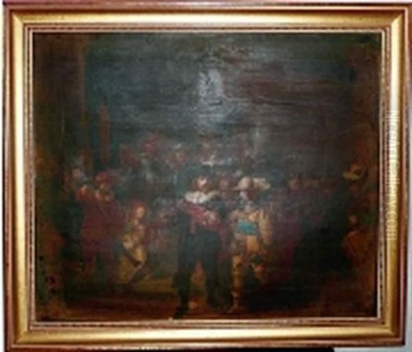  La Ronde De Nuit  Oil Painting by Rembrandt Van Rijn