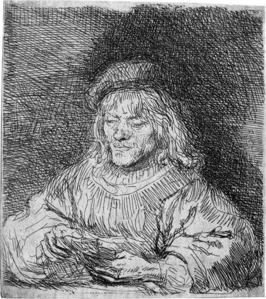 Der Kartenspieler Oil Painting by Rembrandt Van Rijn