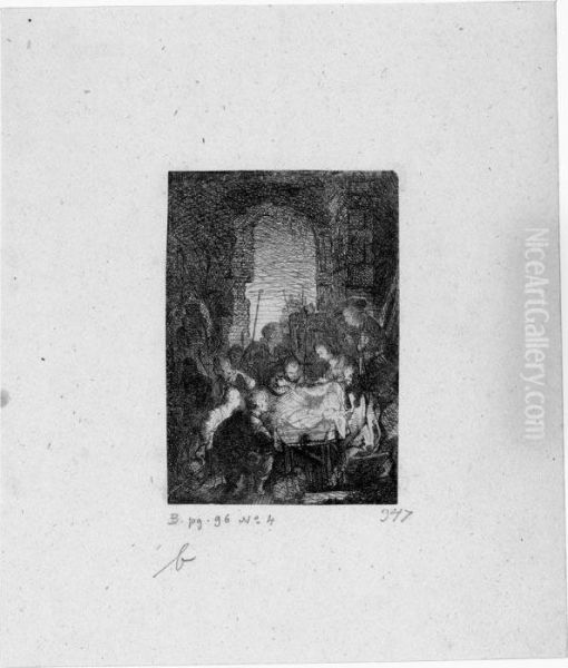 Anbetung Der Konige Oil Painting by Rembrandt Van Rijn