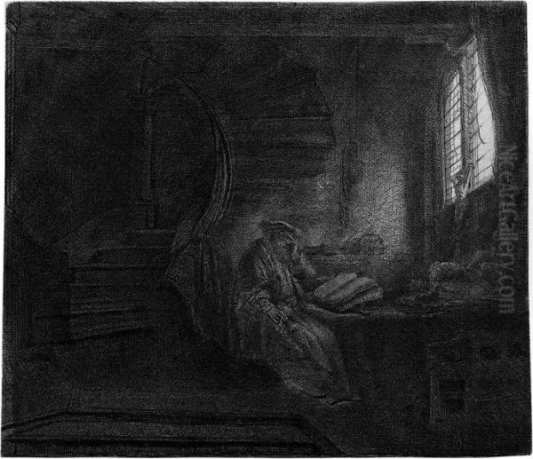 Der Heilige Hieronymus Im Zimmer Oil Painting by Rembrandt Van Rijn