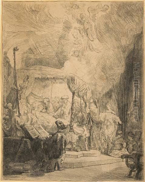 Death Of The Virgin Oil Painting by Rembrandt Van Rijn