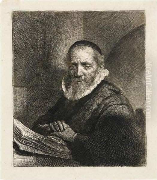 Jan Cornelis Sylvius, Preacher. Oil Painting by Rembrandt Van Rijn