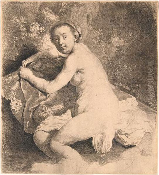 Diana At The Bath. Oil Painting by Rembrandt Van Rijn