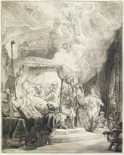 The Death Of The Virgin. Oil Painting by Rembrandt Van Rijn