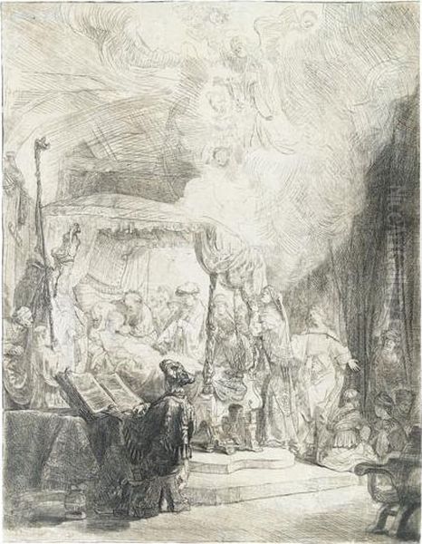 The Death Of The Virgin. Oil Painting by Rembrandt Van Rijn