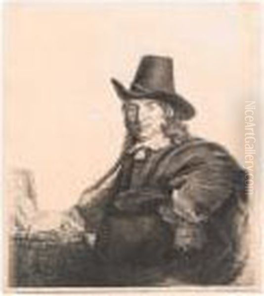 Jan Asselyn, Painter. Oil Painting by Rembrandt Van Rijn