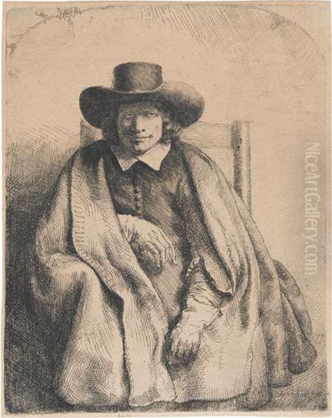 Clement De Jonghe, Printseller. Oil Painting by Rembrandt Van Rijn