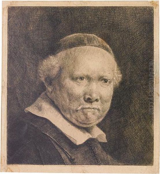 Lieven Willemsz Van Coppenol, Writing Master: Larger Plate. Oil Painting by Rembrandt Van Rijn