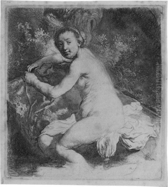 Diana At The Bath Oil Painting by Rembrandt Van Rijn