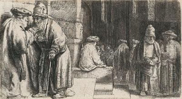 Die Synagoge Oil Painting by Rembrandt Van Rijn