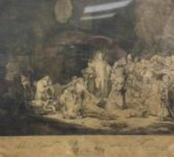 Hundred Gilder Print Oil Painting by Rembrandt Van Rijn