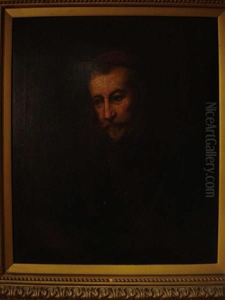 Portrait Of An Elderly Man, Bust Length Oil Painting by Rembrandt Van Rijn