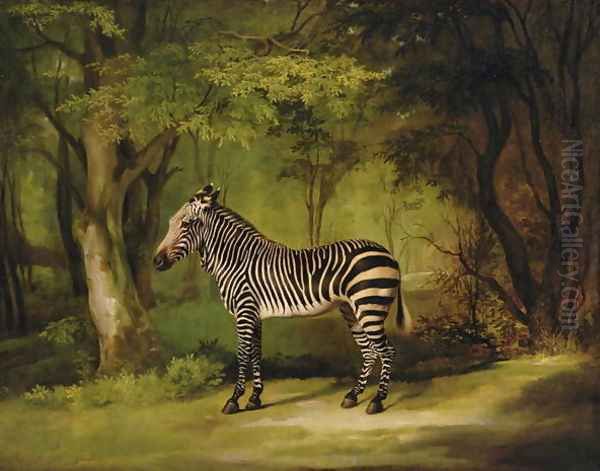 A Zebra, 1763 Oil Painting by George Stubbs