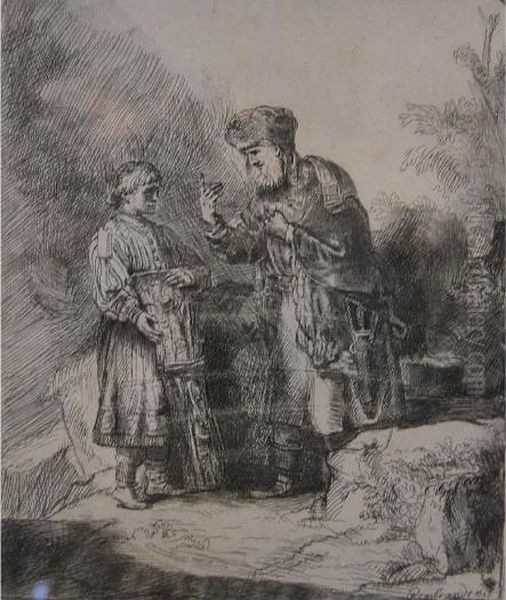 Abraham Oil Painting by Rembrandt Van Rijn