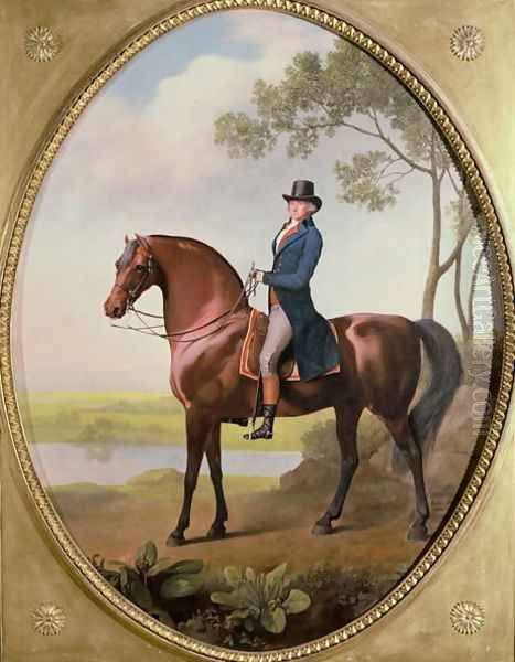 Warren Hastings on his Arabian Horse Oil Painting by George Stubbs