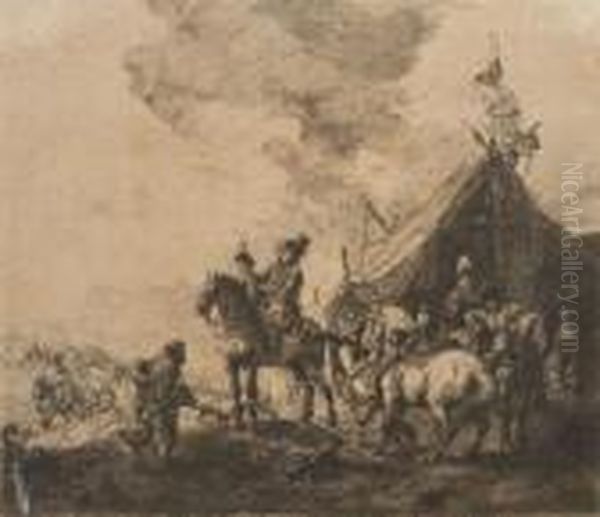 Accampamento Di Soldati Oil Painting by Rembrandt Van Rijn