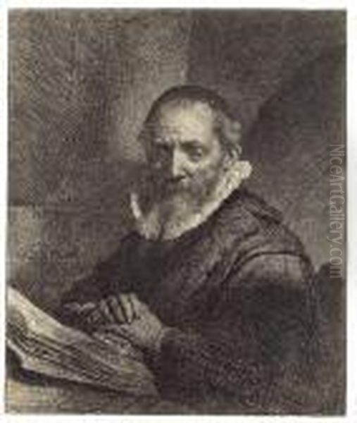 Jan Cornelis Sylvius, Preacher Oil Painting by Rembrandt Van Rijn