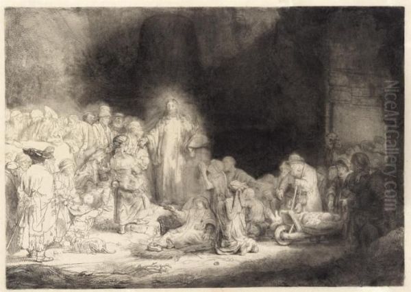 The Hundred Guilder Print Oil Painting by Rembrandt Van Rijn