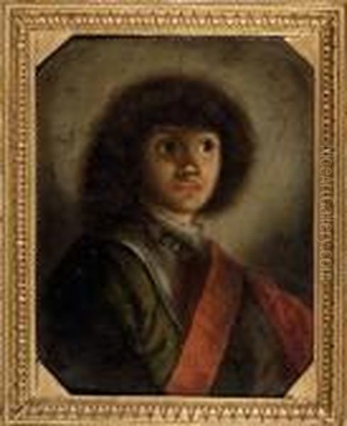 Portrat Eines Jungenmannes Mit Roter Scharpe Oil Painting by Rembrandt Van Rijn