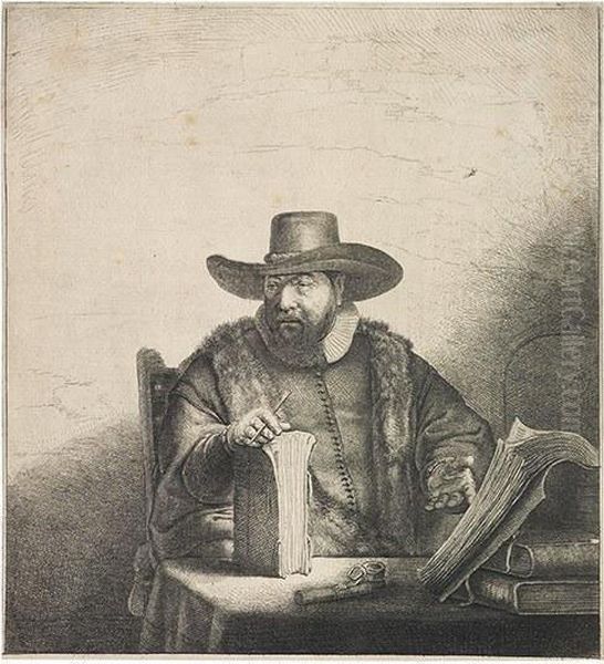 Cornelis Claesz Anslo, Preacher Oil Painting by Rembrandt Van Rijn