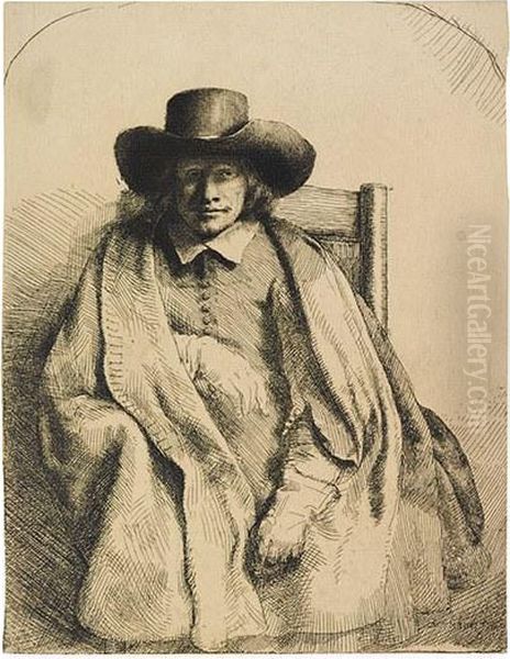 Clement De Jonghe, Printseller by Rembrandt Van Rijn