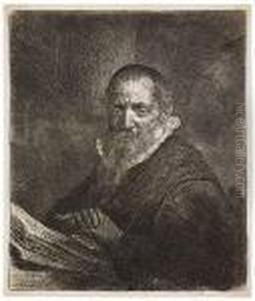 Jan Cornelis Sylvius Oil Painting by Rembrandt Van Rijn