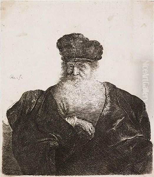 Old Man With Beard Oil Painting by Rembrandt Van Rijn