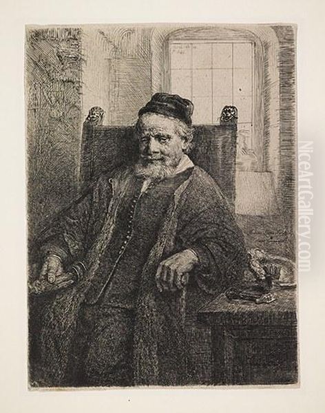 Jan Lutma Oil Painting by Rembrandt Van Rijn