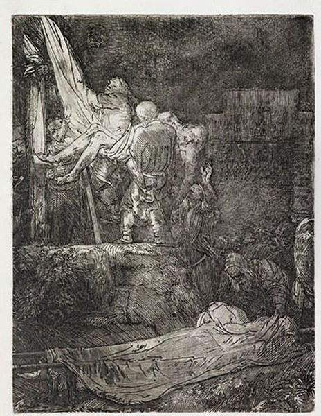 The Descent From The Cross By Torchlight Oil Painting by Rembrandt Van Rijn