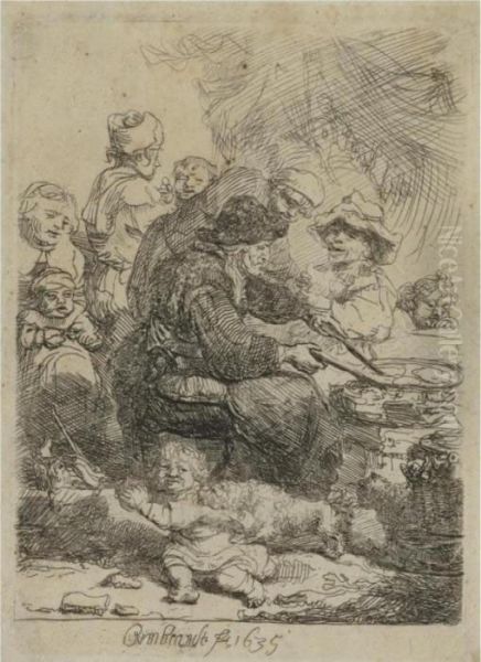 The Pancake Woman Oil Painting by Rembrandt Van Rijn