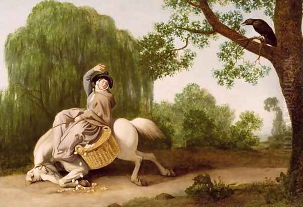 The Farmers Wife and the Raven, 1786 Oil Painting by George Stubbs