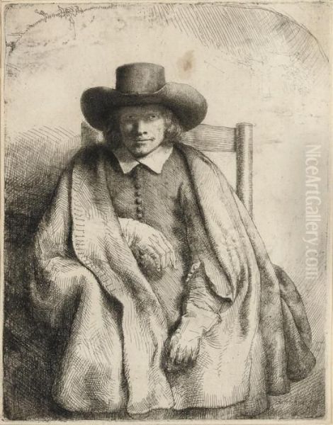 Clement De Jonghe, Printseller Oil Painting by Rembrandt Van Rijn