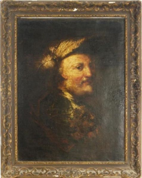 Head Of An Old Man Oil Painting by Rembrandt Van Rijn