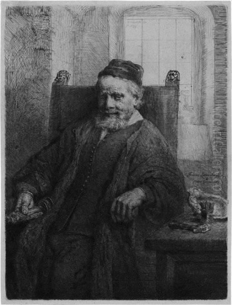 Jan Lutma Oil Painting by Rembrandt Van Rijn