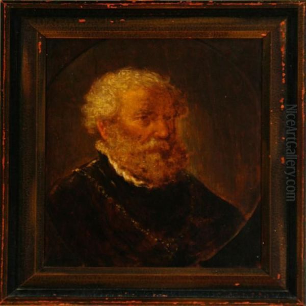 Study. Head Oil Painting by Rembrandt Van Rijn