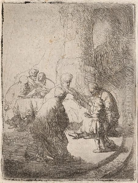 Christ Disputing With Doctors, Smallplate Oil Painting by Rembrandt Van Rijn