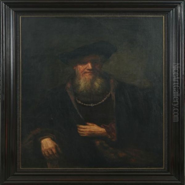 A Gentleman's Portrait Oil Painting by Rembrandt Van Rijn