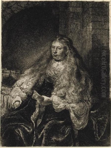 The Artist's Mother, Head And Bust; Three Quarters Right (b. Holl. 354; H. 1) Oil Painting by Rembrandt Van Rijn