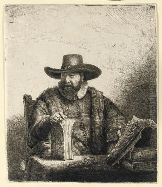 Cornelis Claesz. Anslo, Preacher (b., Holl. 271; H. 187) Oil Painting by Rembrandt Van Rijn