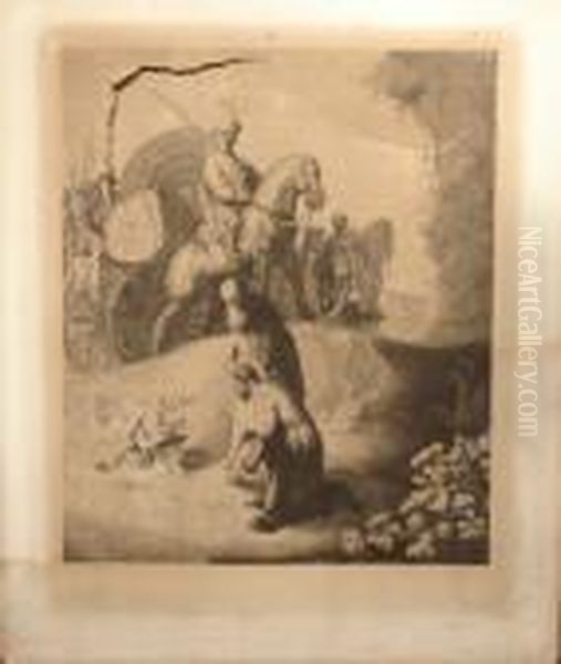 St John And The Good Samaritan Oil Painting by Rembrandt Van Rijn