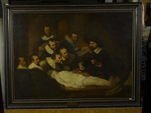 Die Anatomiestunde Des Dr. Nicolaes Tulp. Oil Painting by Rembrandt Van Rijn