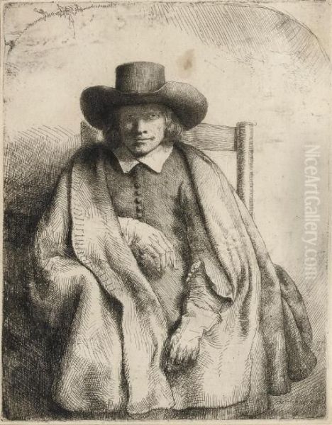 Clement De Jonghe, Printseller (b., Holl. 272; H. 251) Oil Painting by Rembrandt Van Rijn