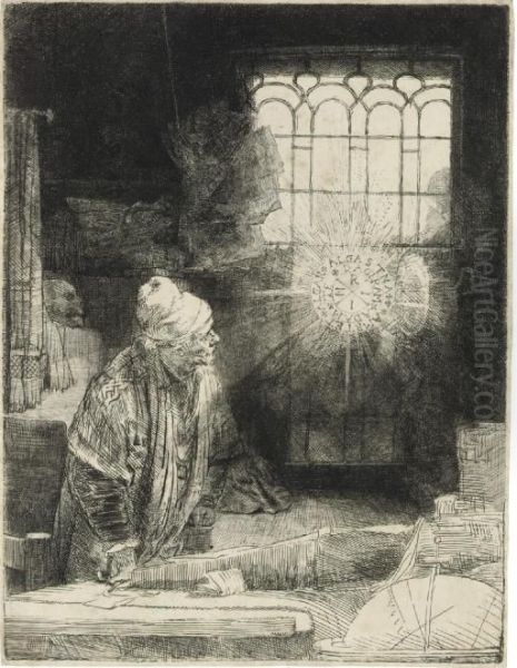 Faust (b., Holl. 270; H. 260) Oil Painting by Rembrandt Van Rijn