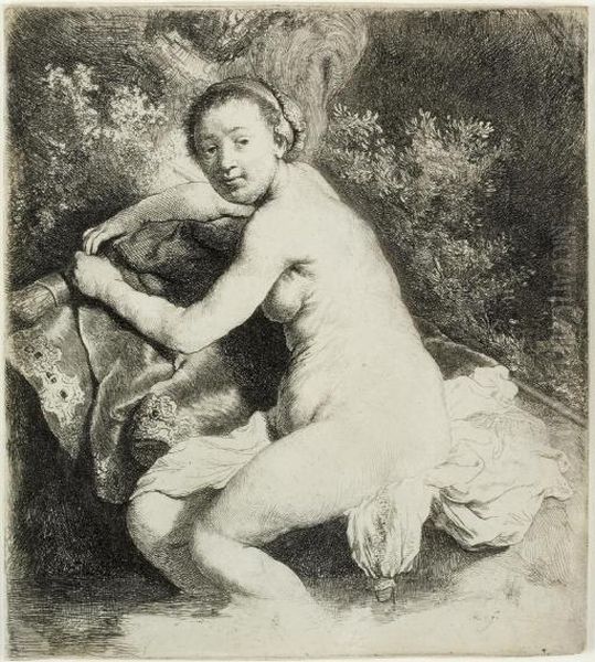 Diana At The Bath (b., Holl. 201; H. 42) Oil Painting by Rembrandt Van Rijn