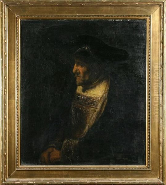 Portratt Av Aldre Man Oil Painting by Rembrandt Van Rijn