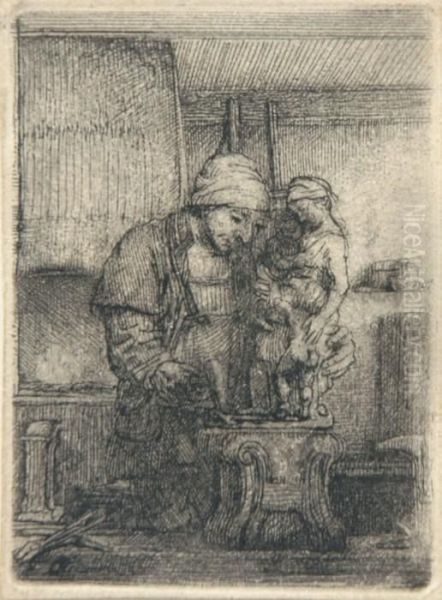 The Goldsmith Oil Painting by Rembrandt Van Rijn