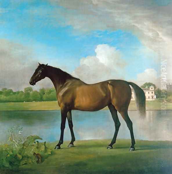 Lord Bolingbrokes Brood Mare in the Grounds of Lydiard Park, Wiltshire, c.1764-66 Oil Painting by George Stubbs