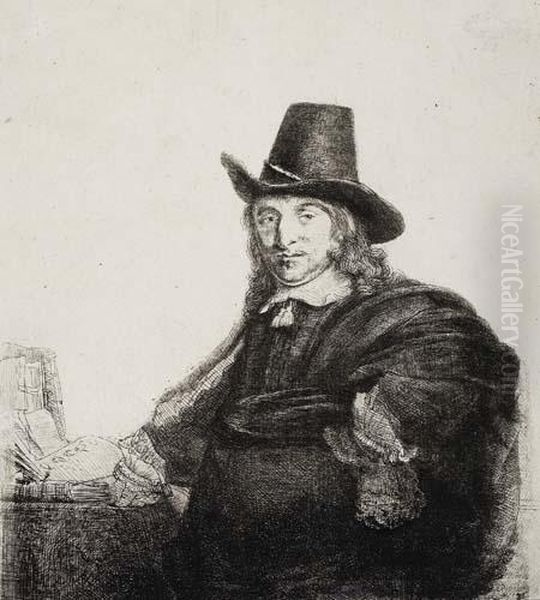 Jan Asselyn, Painter Oil Painting by Rembrandt Van Rijn