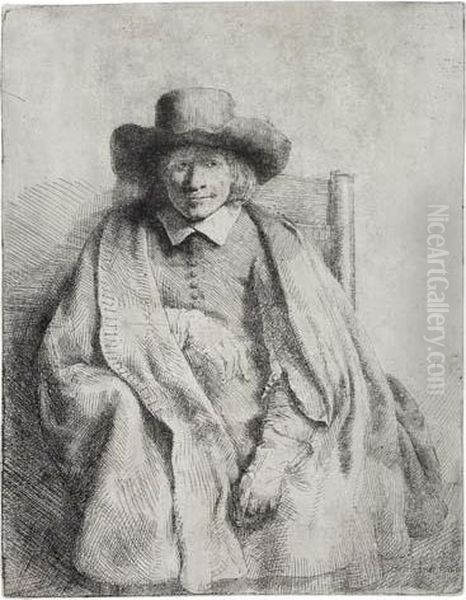 Clement De Jonghe, Printseller Oil Painting by Rembrandt Van Rijn